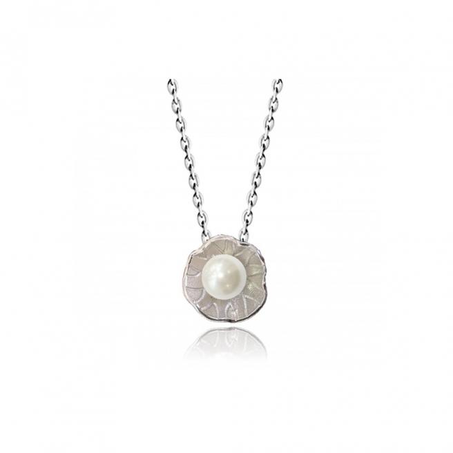 【FALAIYA x LA BELLE VIE】Lotus shaped white natural pearl necklace_XF2174pew