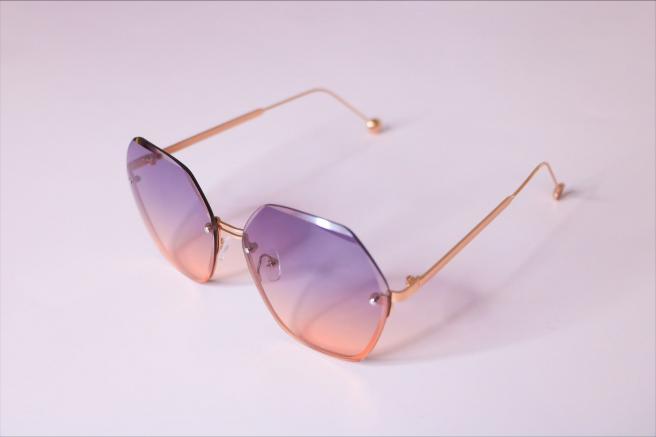 [FALAIYA] 墨鏡韓版潮流紫外線太陽眼鏡顯瘦款-漸層雙粉色